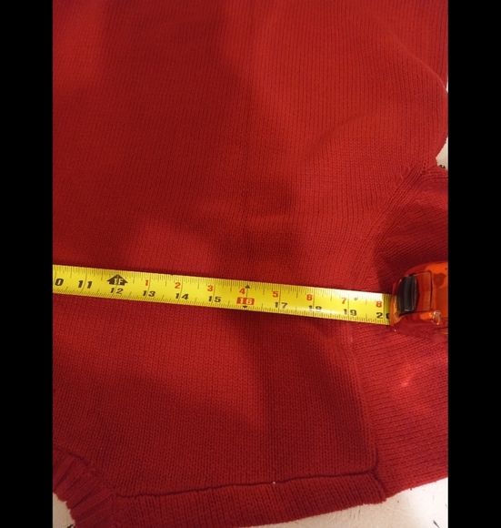CHAPS Est. 1978 Sweater Red White Holiday Flower Etchings  Size XL/TG - Picture 8 of 8